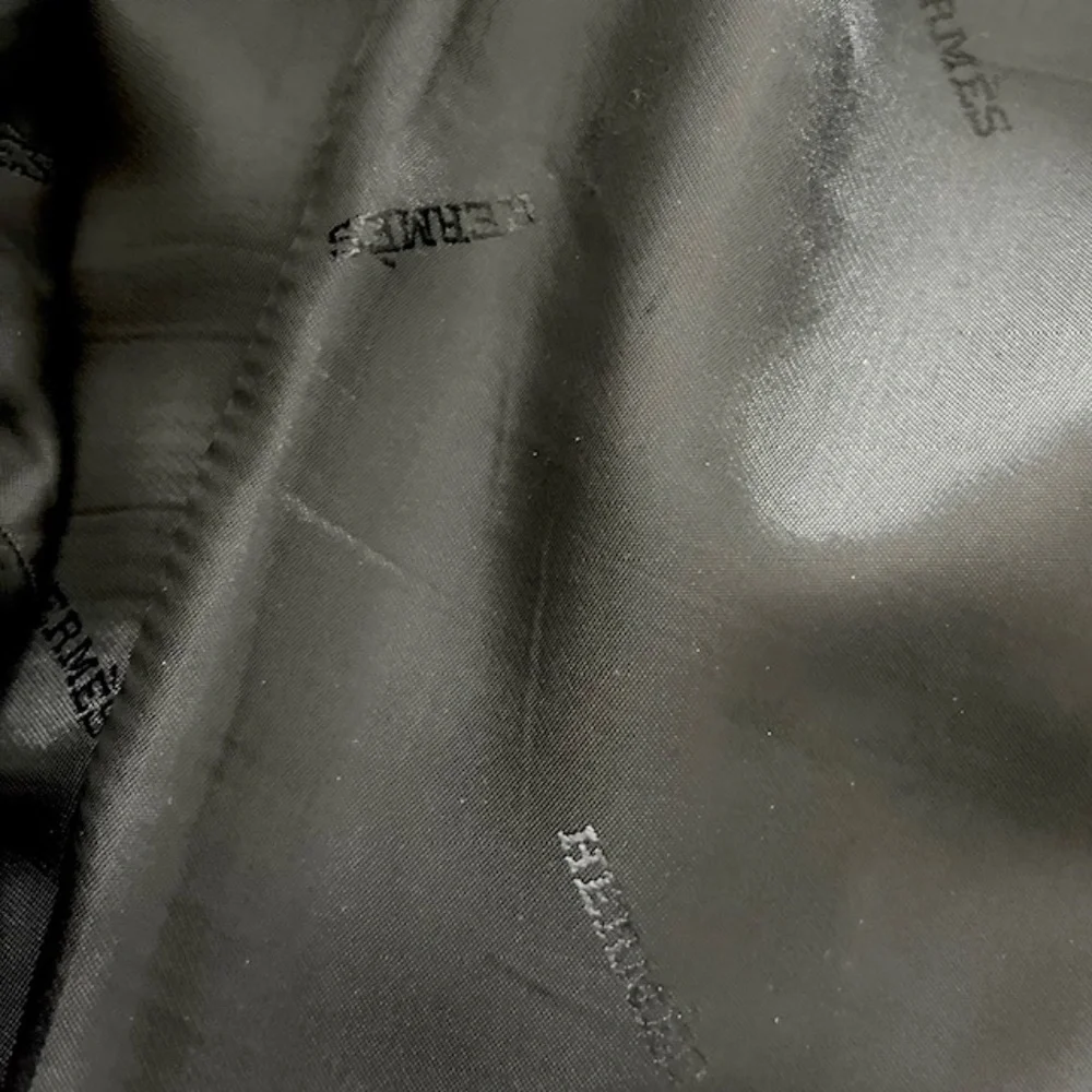 Hermes Mens Vintage Cashmere Black Coat Size 50 - Picture 9 of 10